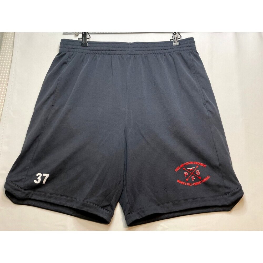Portland Fighting Shockwave Football shorts womens 2XL 35 x 10 drawstrings gray